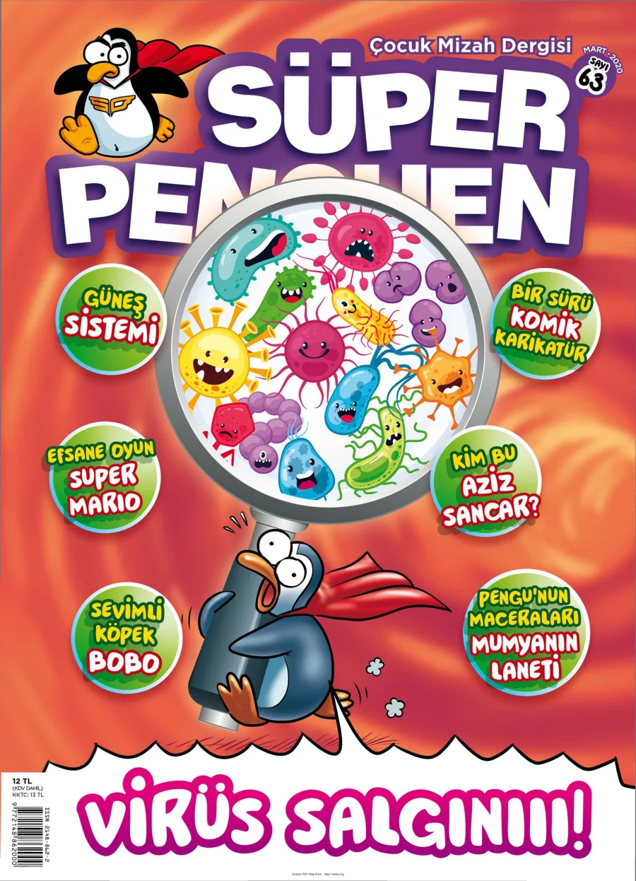 Süper Penguen Sayı 63 Mart 2020 kapak görseli