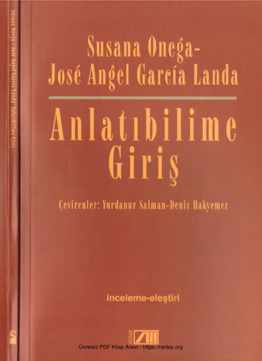 Susana Onega Jose Angel Garcia Landa Anlatıbilime Giriş kapak görseli