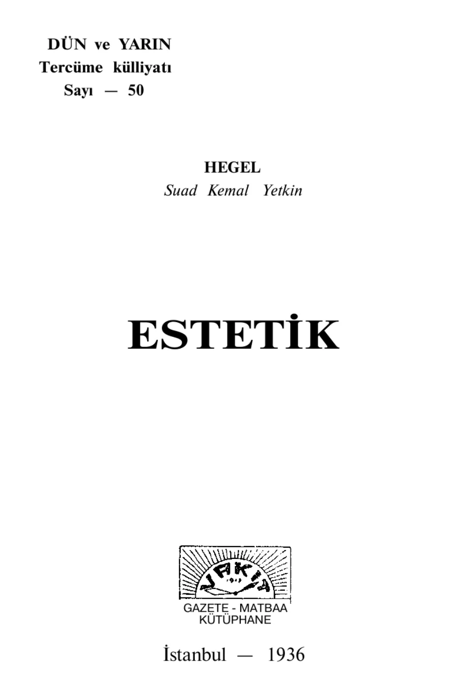 Suut Kemal Yetkin kapak görseli