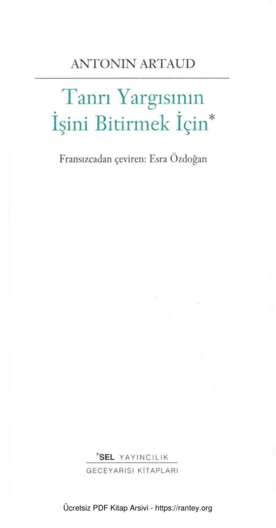 Tanrı Yargısının İşini Bitirmek İçin kapak görseli