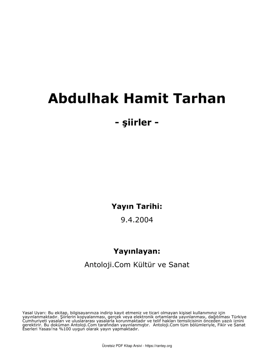 Tarhan Şiirleri kapak görseli