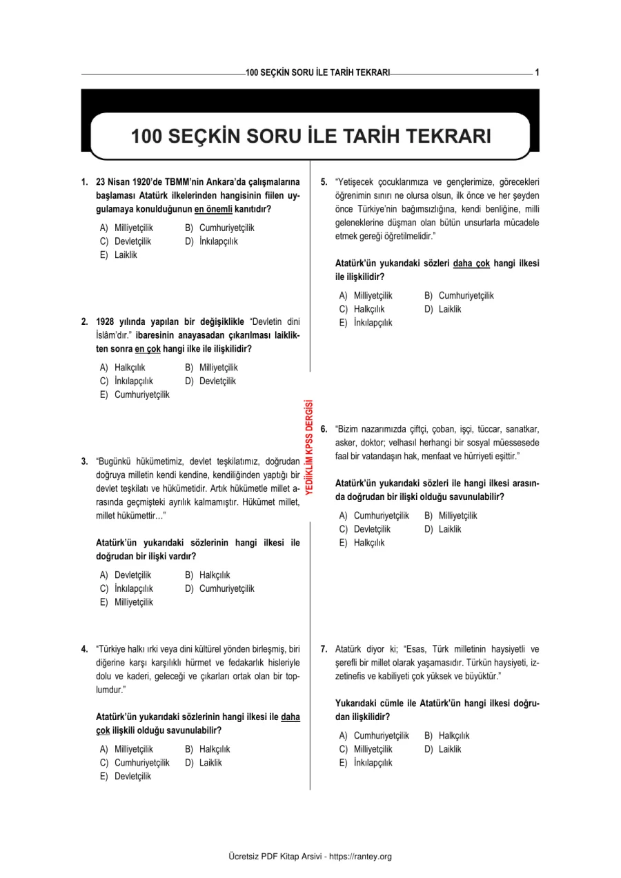 Tarih 100 Soru kapak görseli
