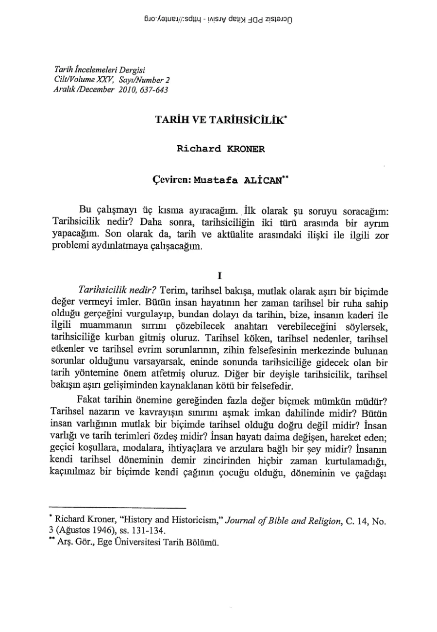 Tarih ve Tarihsicilik kapak görseli