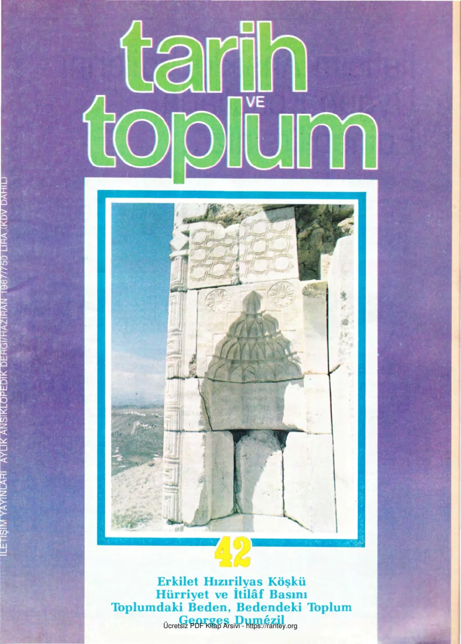 Tarih ve Toplum Sayı 042 kapak görseli