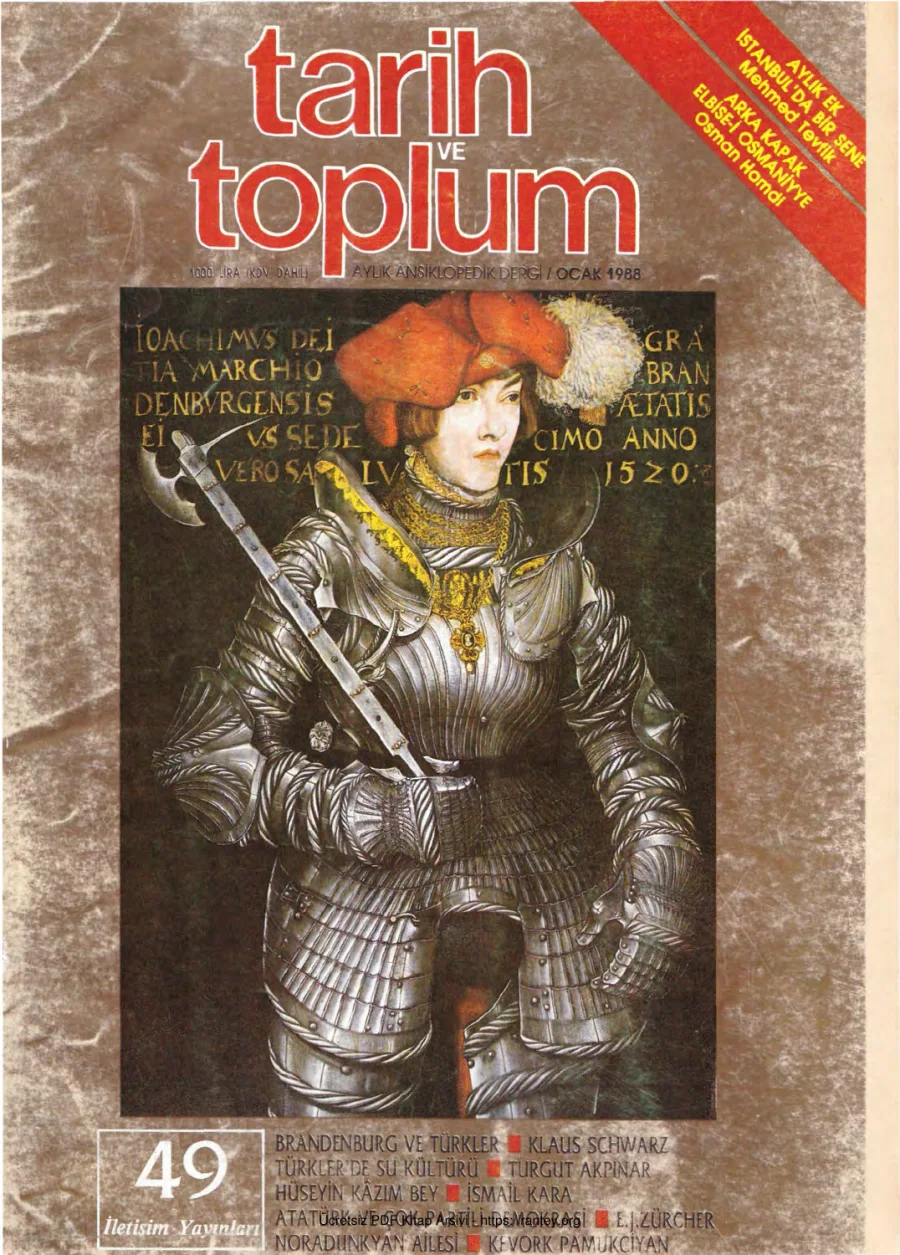 Tarih ve Toplum Sayı 049 kapak görseli