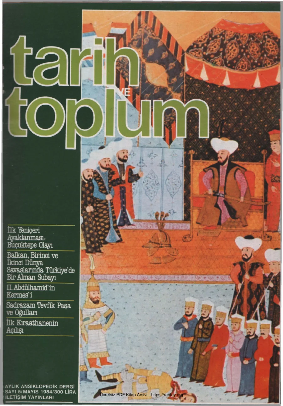 Tarih ve Toplum Sayı 05 Mayıs 1984 kapak görseli