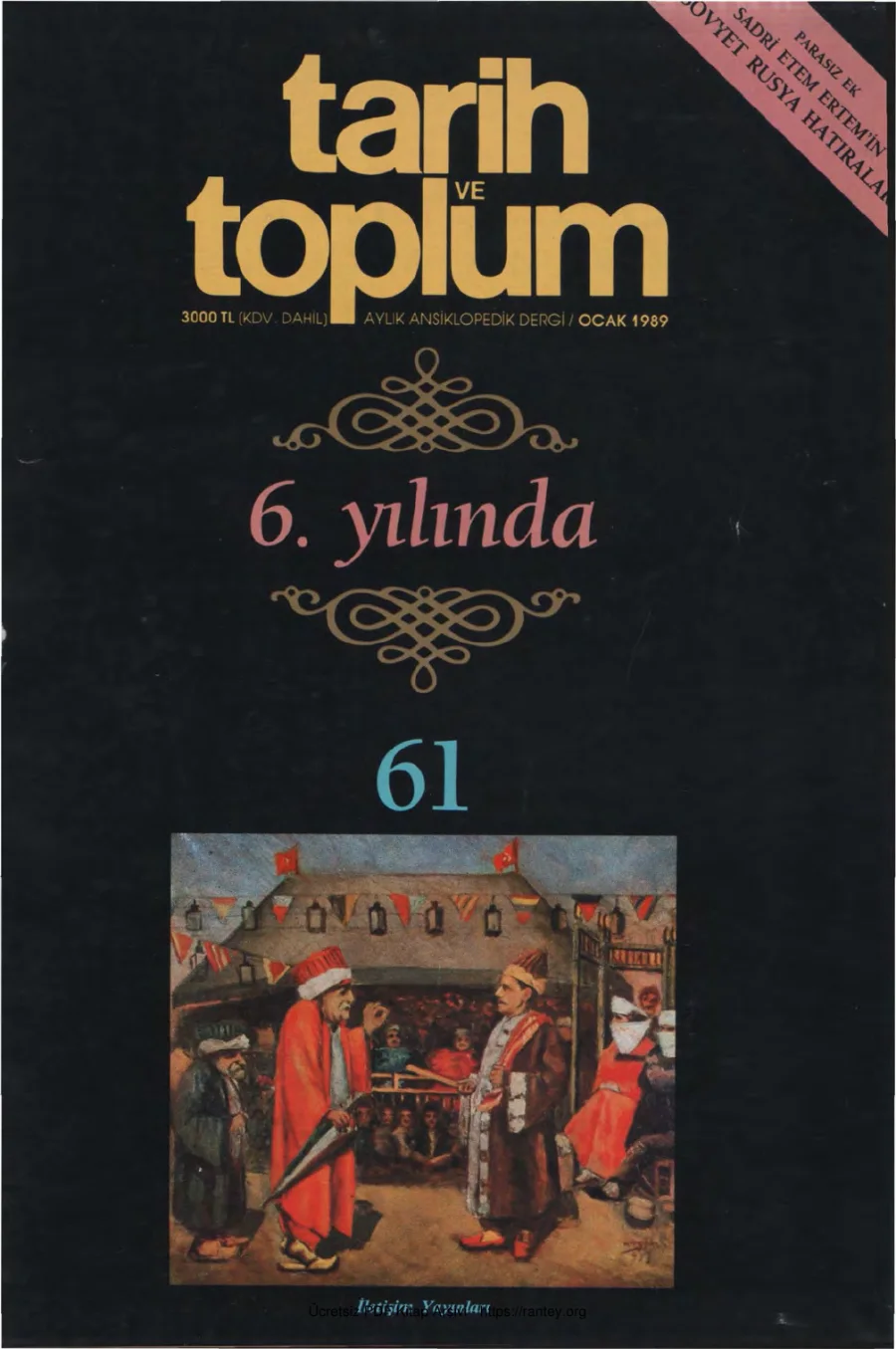 Tarih ve Toplum Sayı 061 kapak görseli