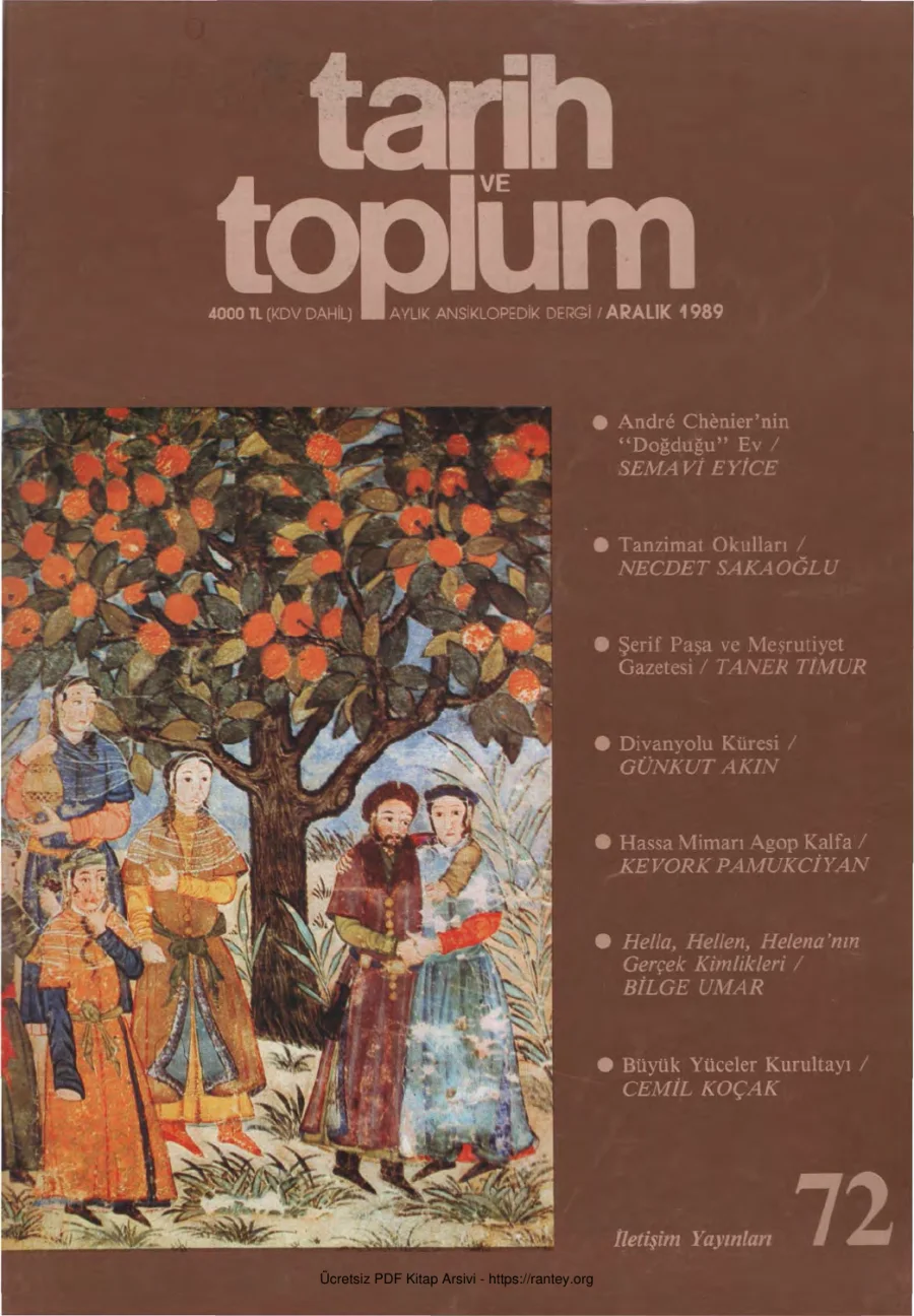 Tarih ve Toplum Sayı 072 kapak görseli