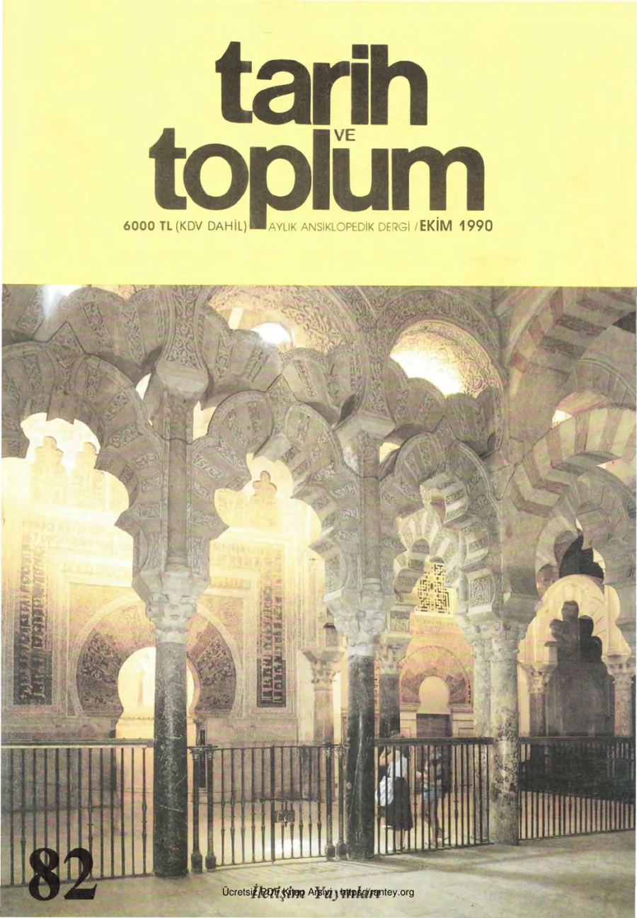 Tarih ve Toplum Sayı 082 kapak görseli