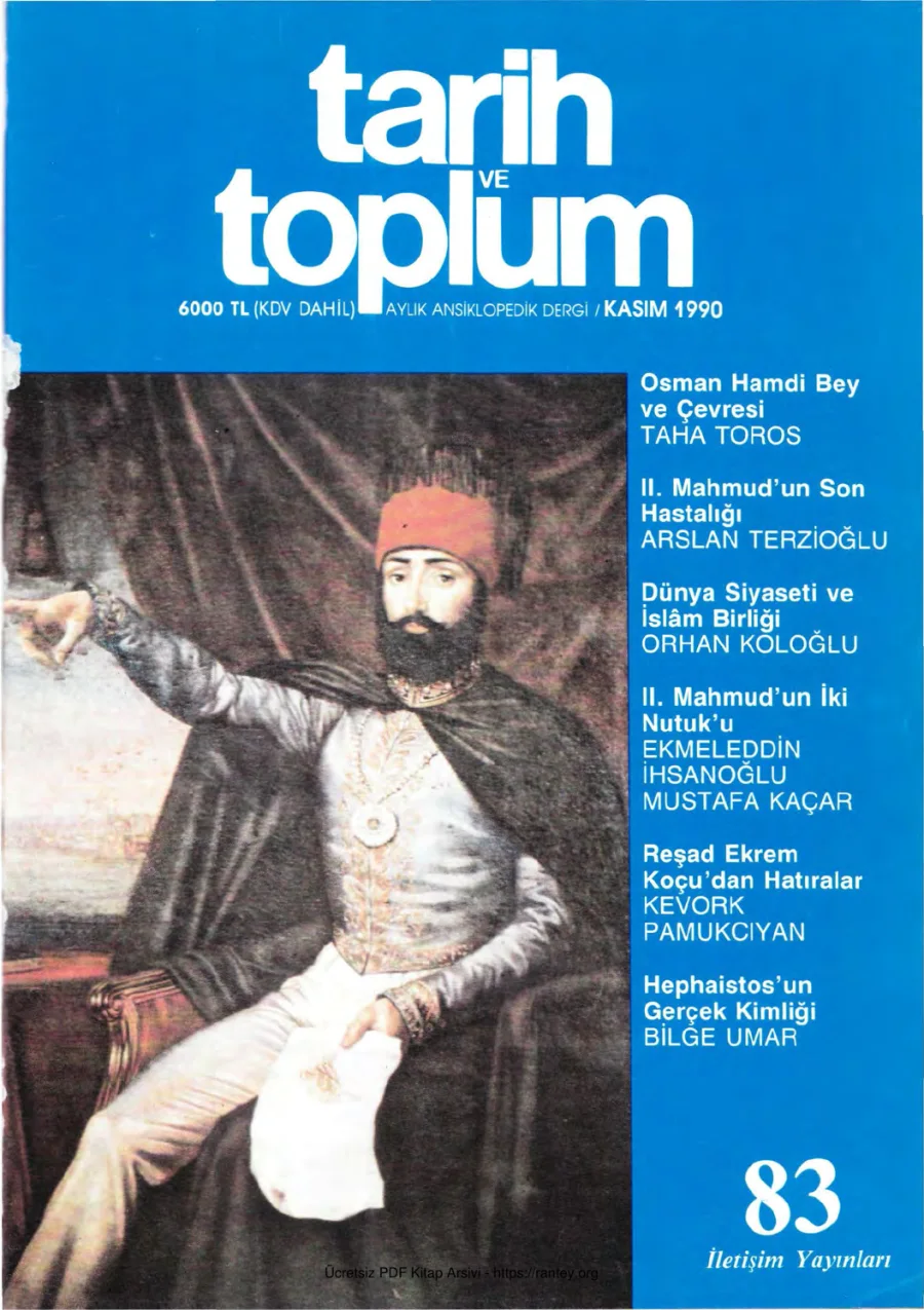Tarih ve Toplum Sayı 083 kapak görseli