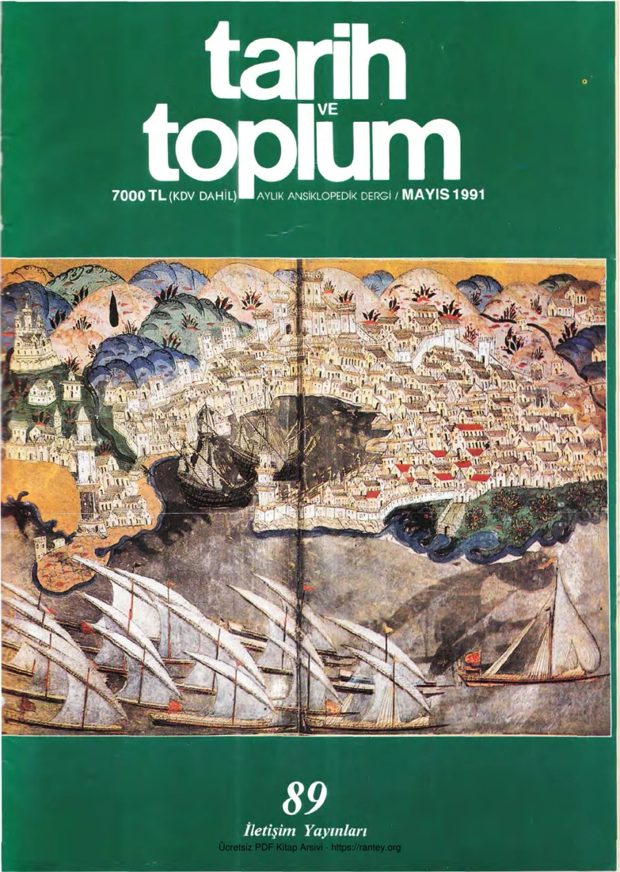 Tarih ve Toplum Sayı 089 kapak görseli