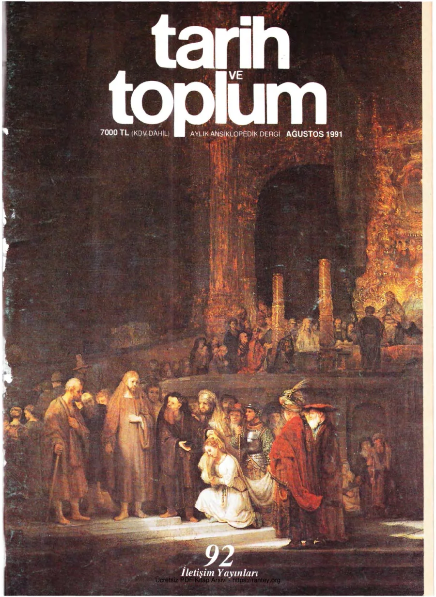 Tarih ve Toplum Sayı 092 kapak görseli