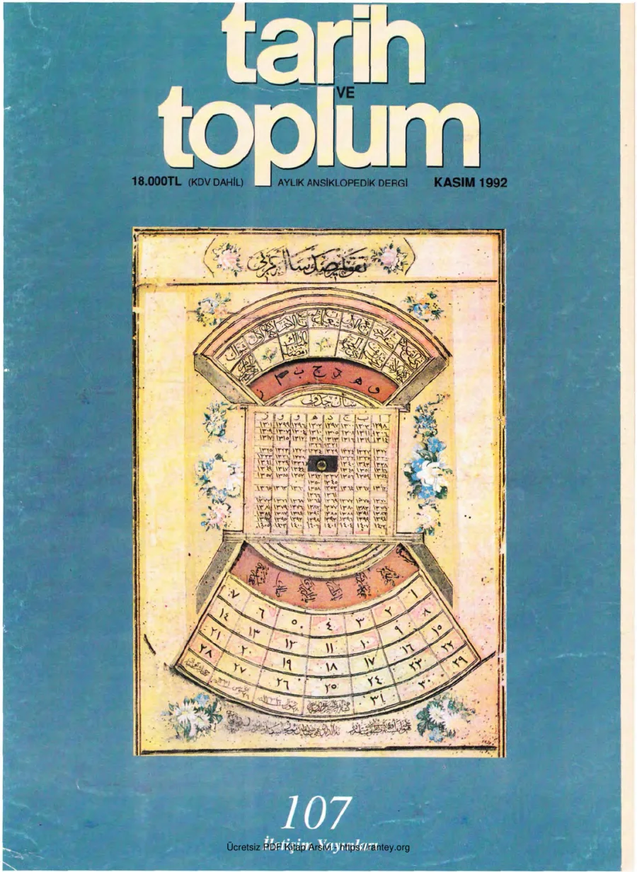 Tarih ve Toplum Sayı 107 kapak görseli