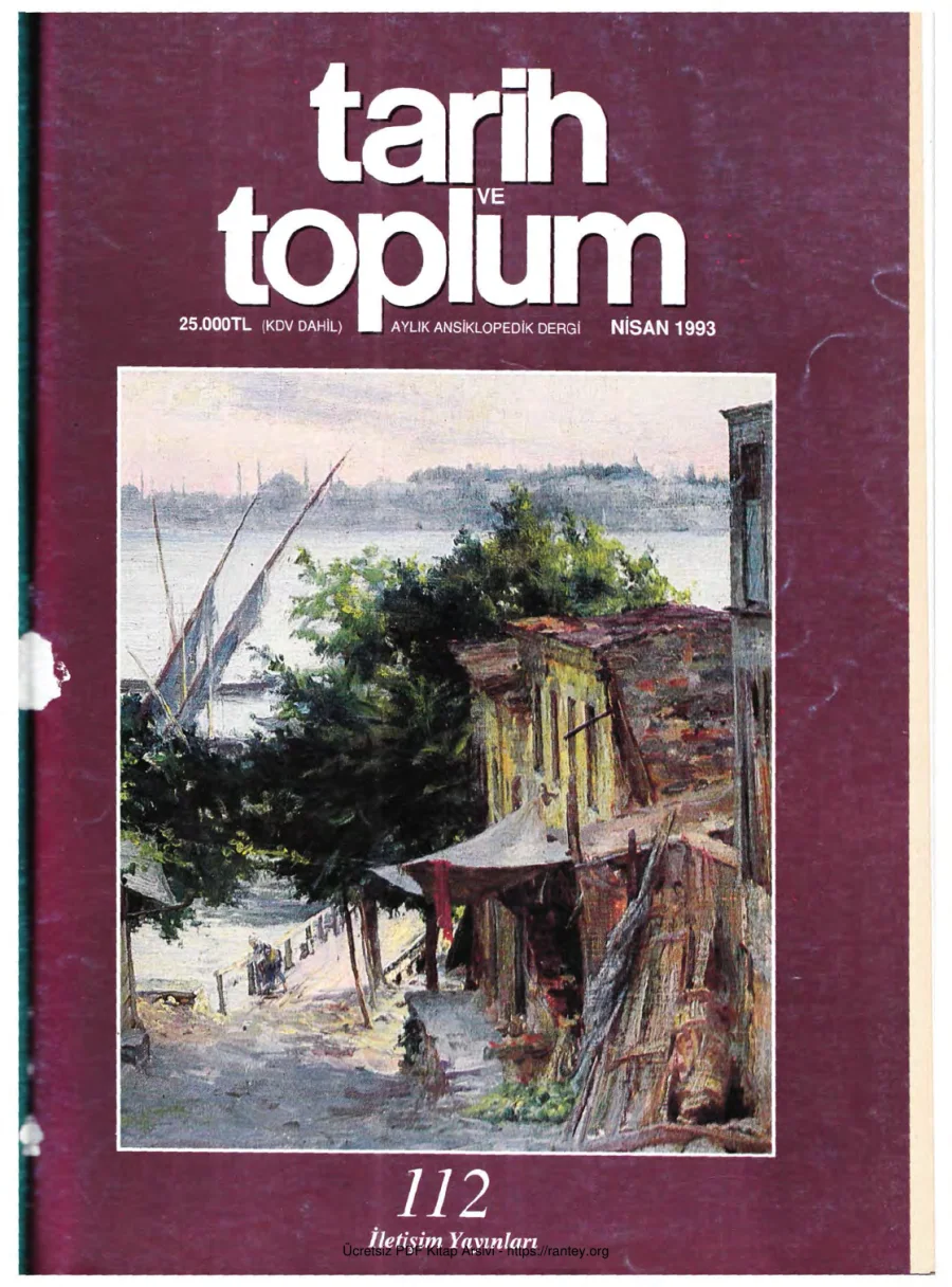 Tarih ve Toplum Sayı 112 kapak görseli