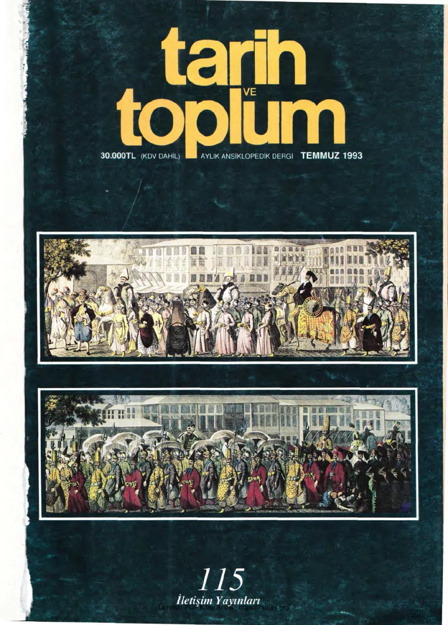 Tarih ve Toplum Sayı 115 kapak görseli