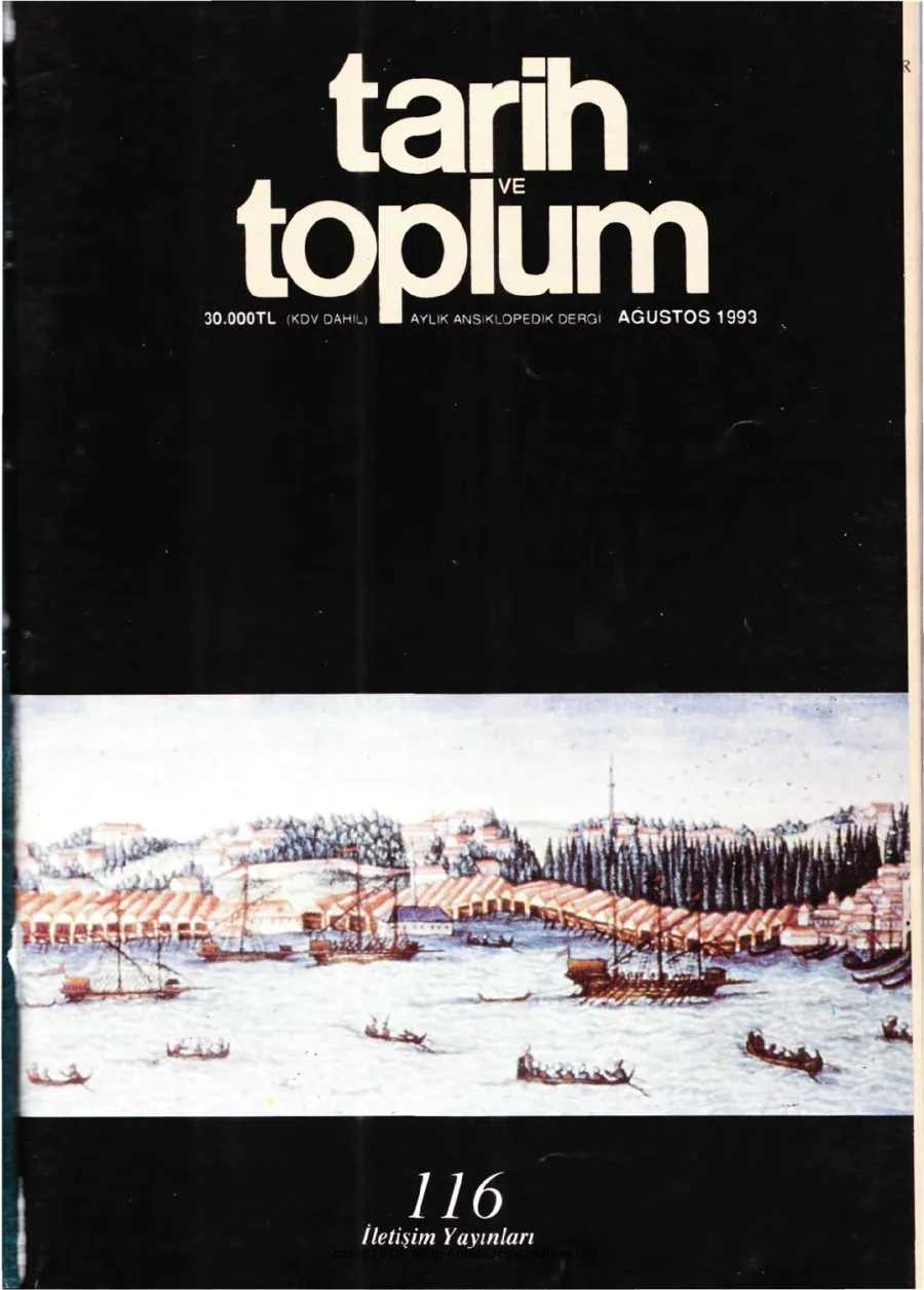 Tarih ve Toplum Sayı 116 kapak görseli