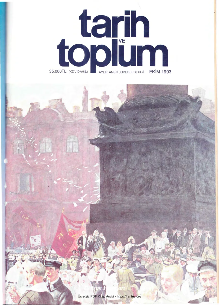 Tarih ve Toplum Sayı 118 kapak görseli