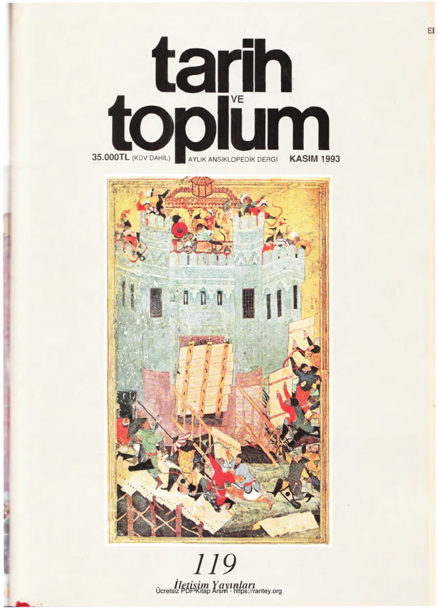 Tarih ve Toplum Sayı 119 kapak görseli