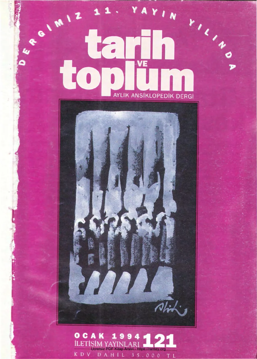 Tarih ve Toplum Sayı 121 kapak görseli