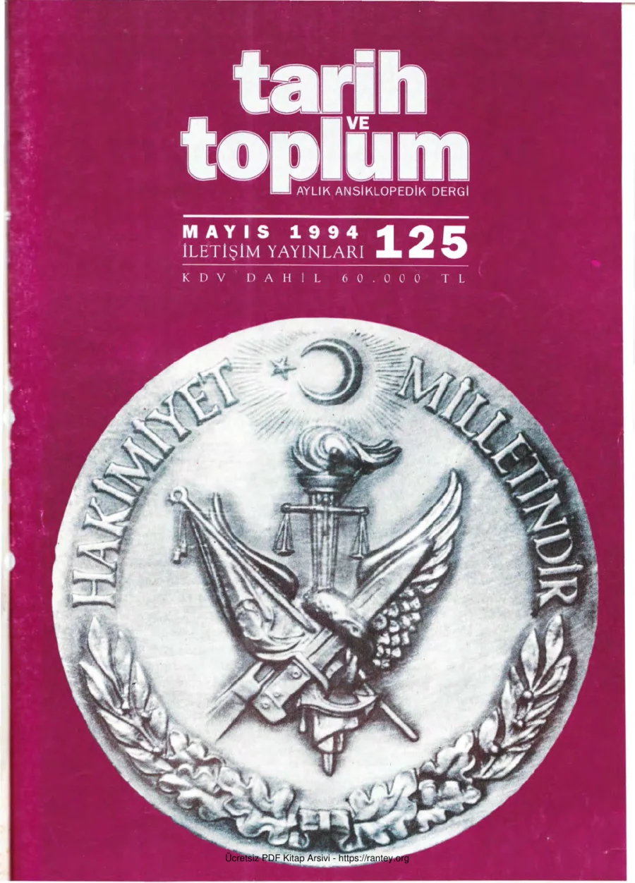 Tarih ve Toplum Sayı 125 kapak görseli