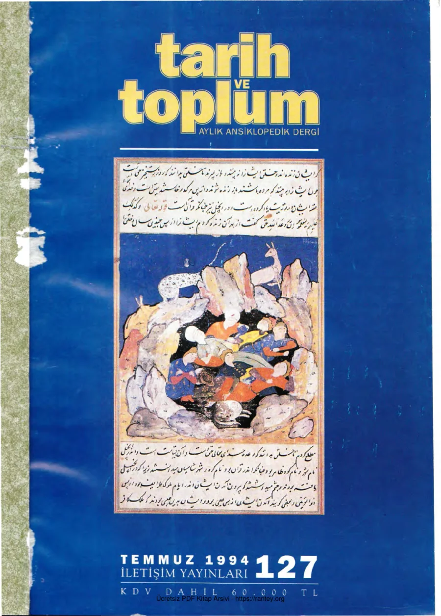 Tarih ve Toplum Sayı 127 kapak görseli