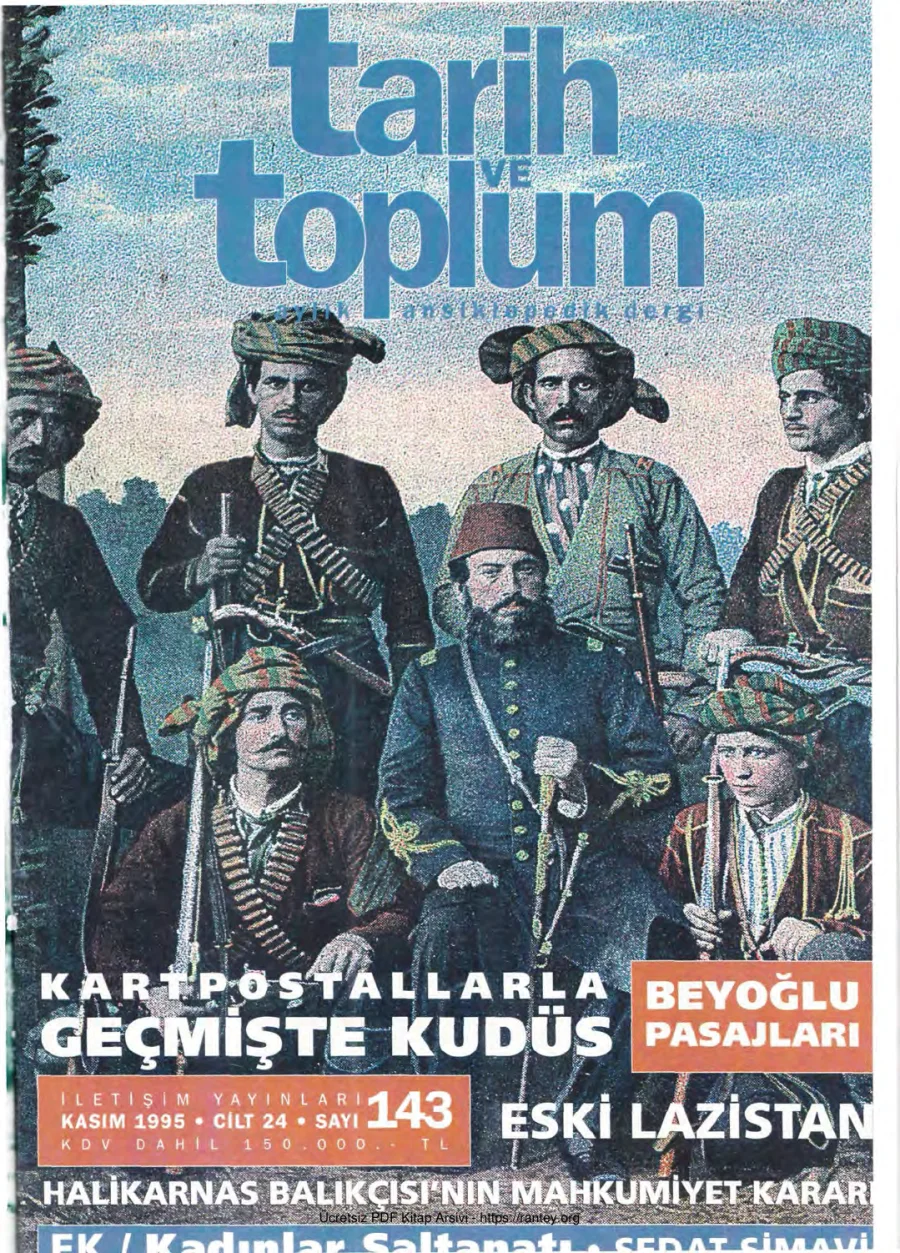 Tarih ve Toplum Sayı 143 kapak görseli