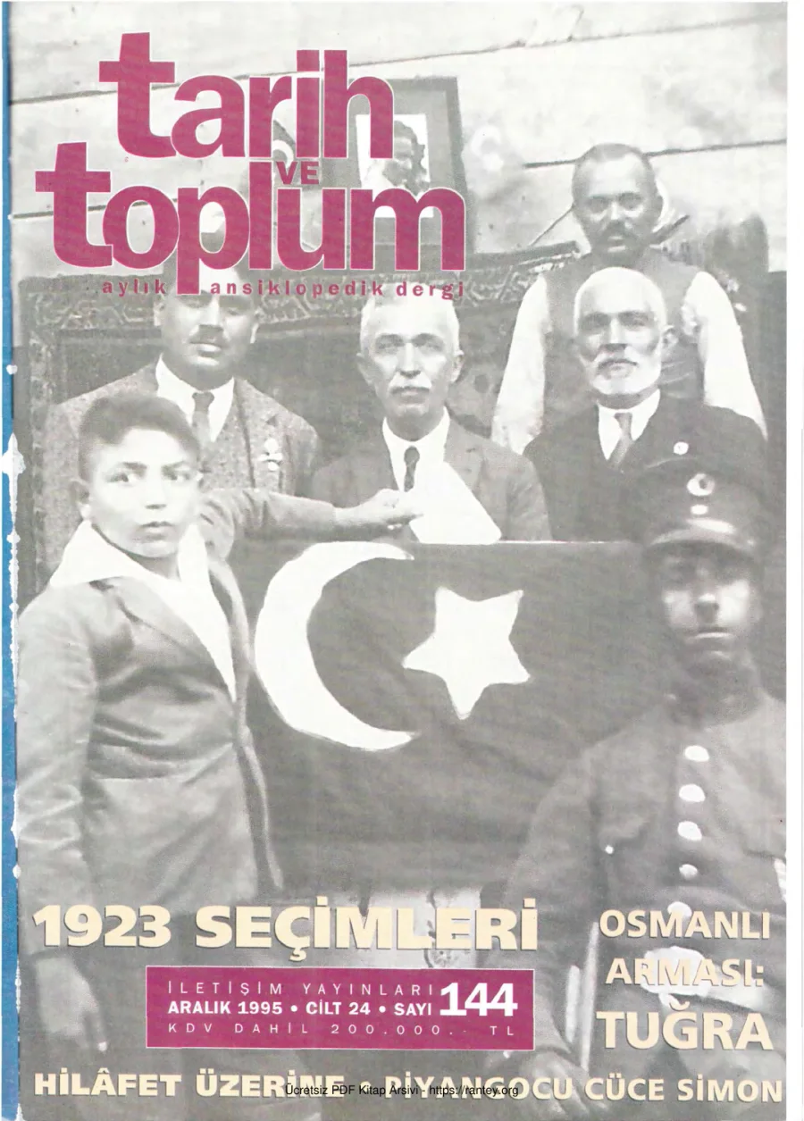 Tarih ve Toplum Sayı 144 kapak görseli