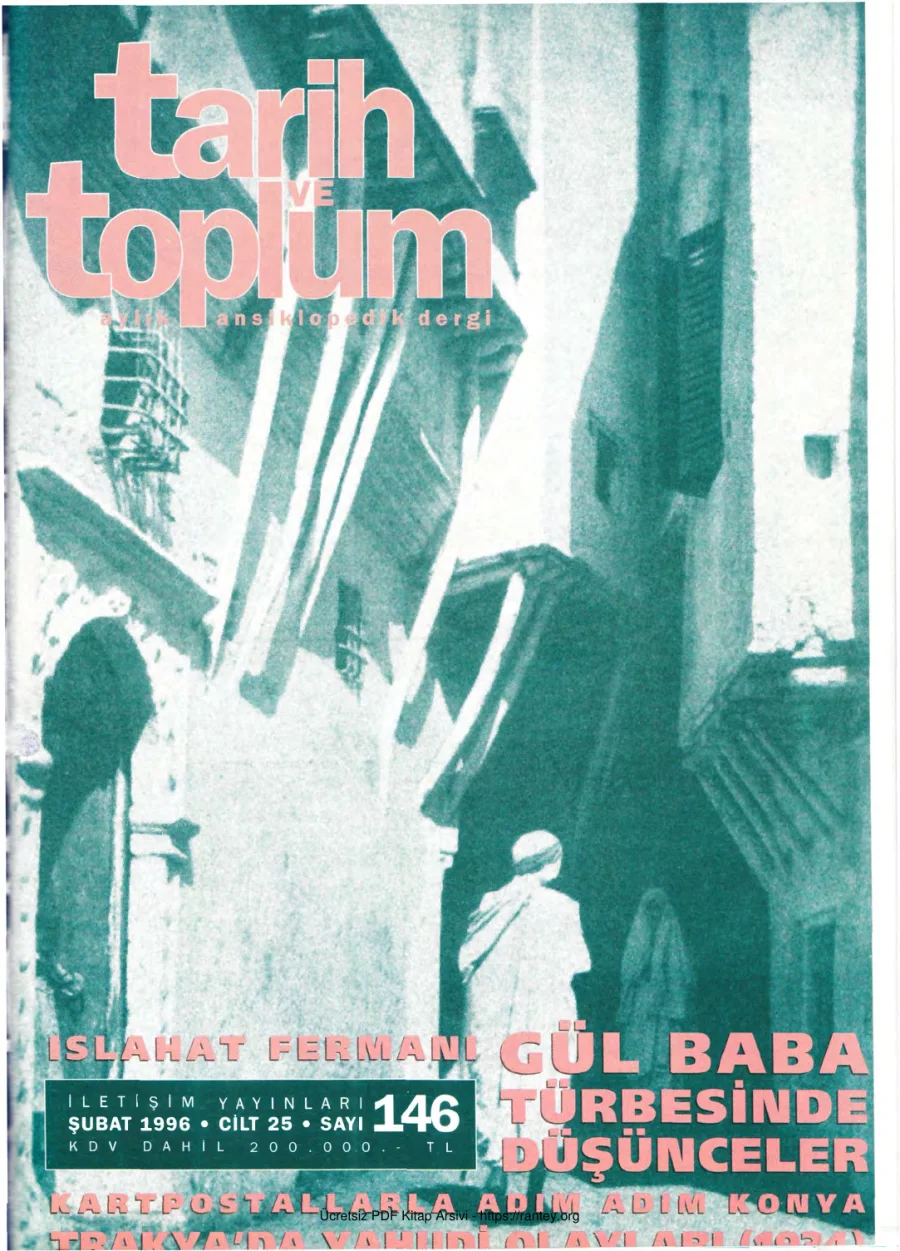 Tarih ve Toplum Sayı 146 kapak görseli