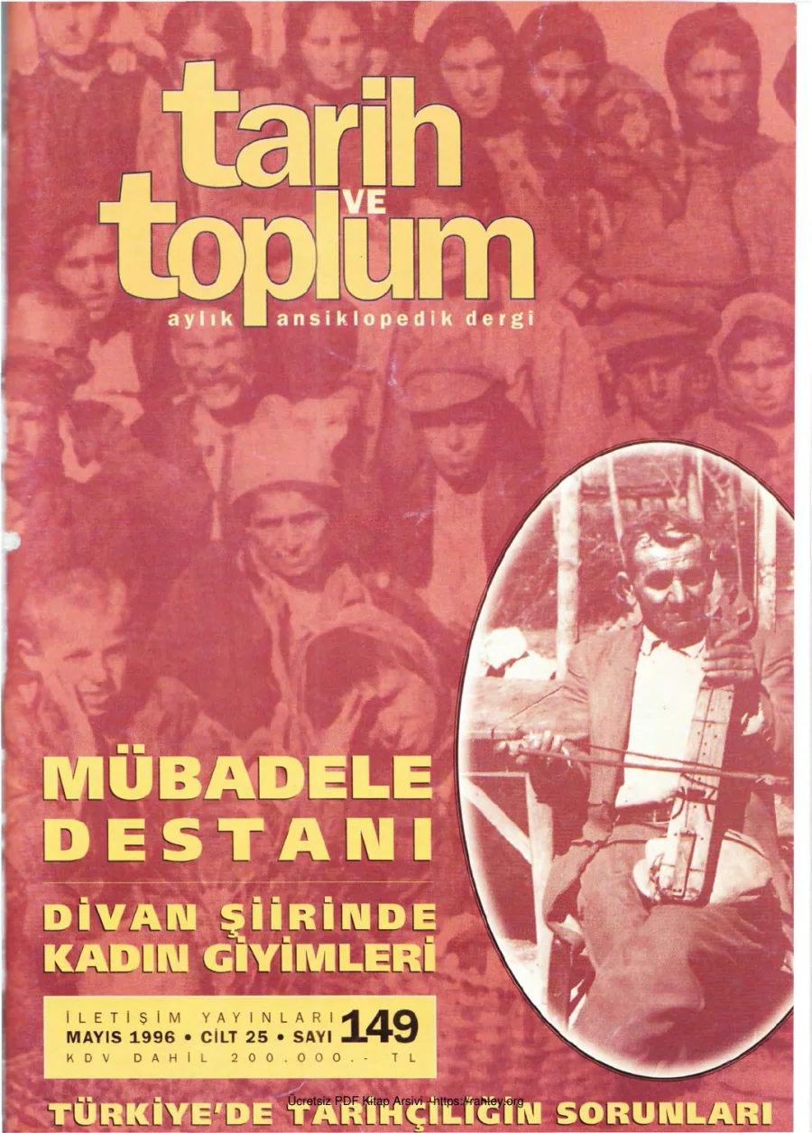 Tarih ve Toplum Sayı 149 kapak görseli