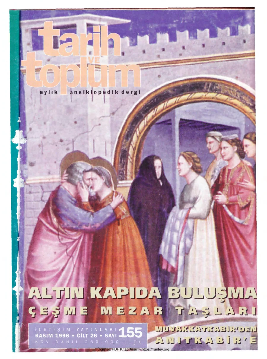 Tarih ve Toplum Sayı 155 kapak görseli