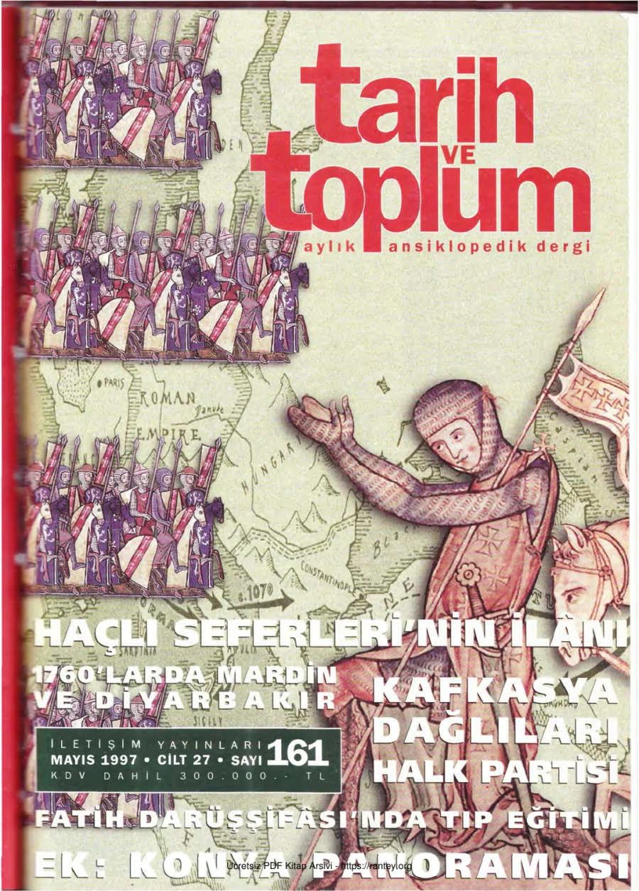 Tarih ve Toplum Sayı 161 kapak görseli