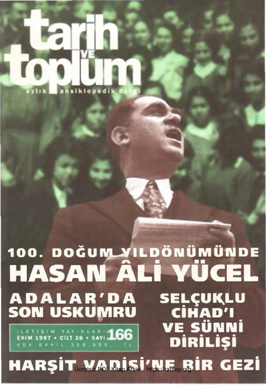 Tarih ve Toplum Sayı 166 - Ekim 1997 kapak görseli