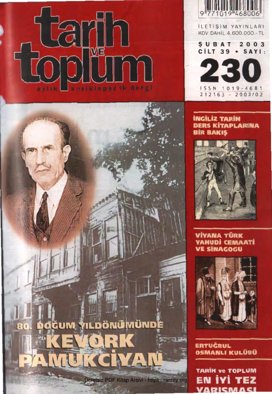 Tarih ve Toplum Sayı 230 - Şubat 2003 kapak görseli