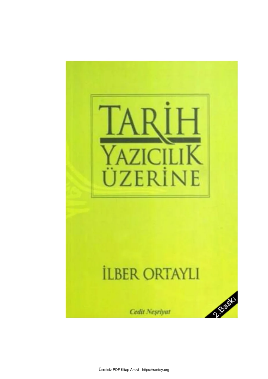 Tarih Yazıcılık Üzerine kapak görseli