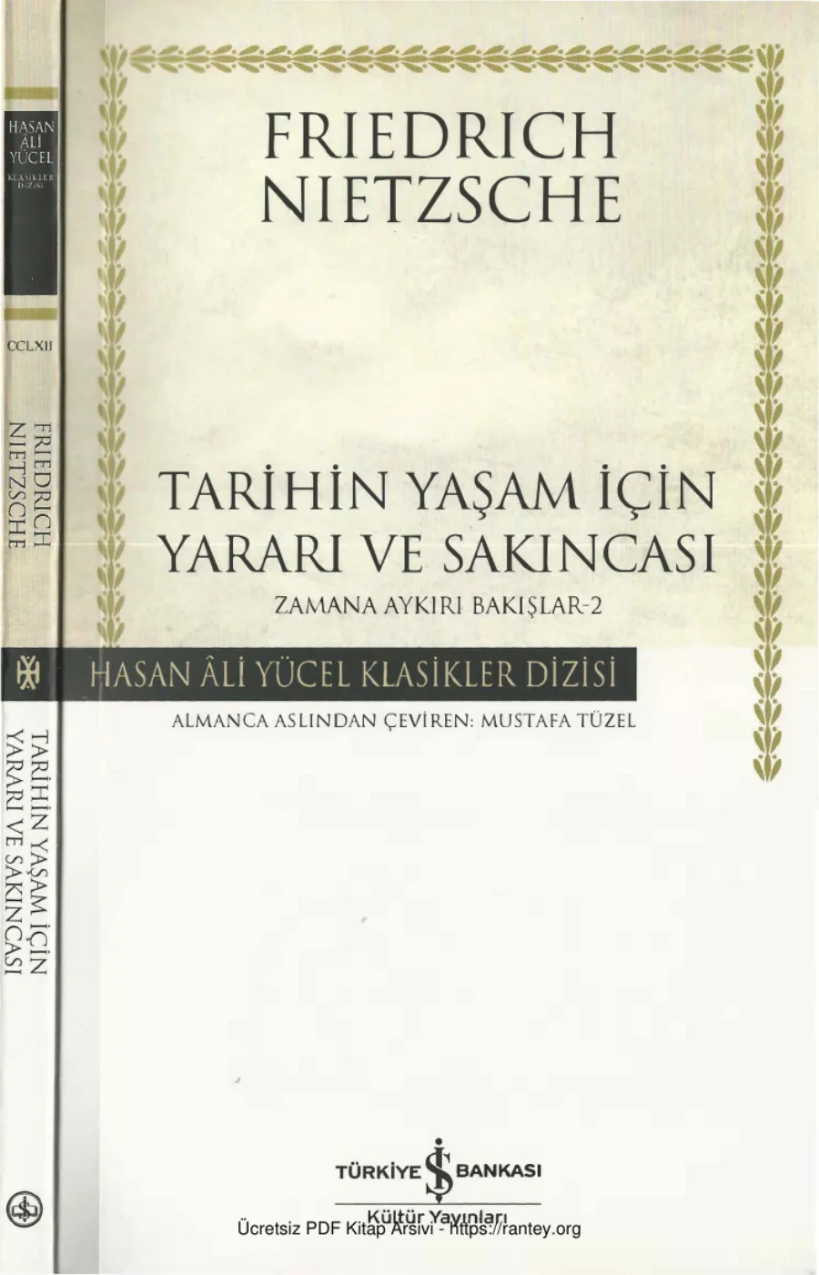 Tarihin Yaşam İçin Yararı ve Sakıncası işbankası kapak görseli