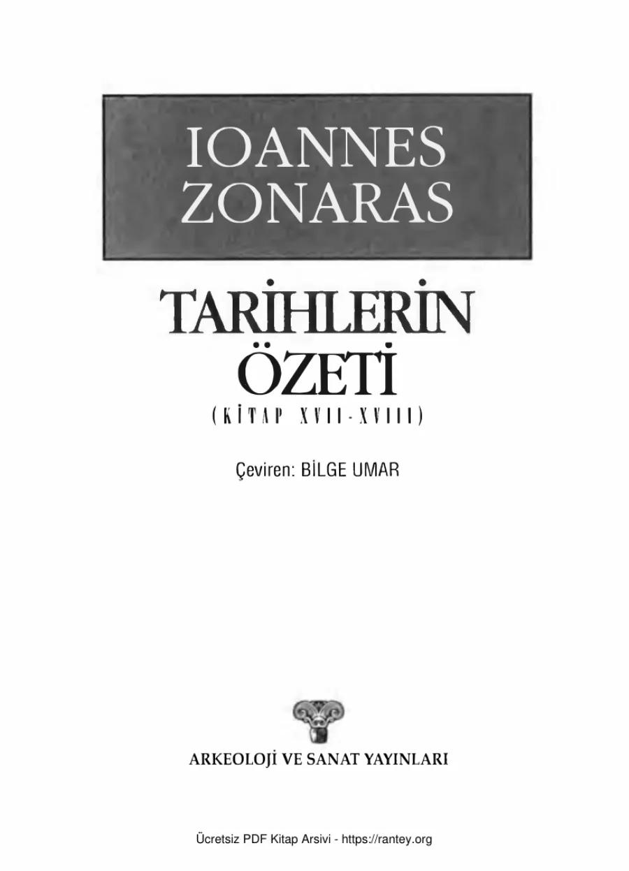 Tarihlerin Özeti Arkeoloji ve Sanat Yayınları kapak görseli