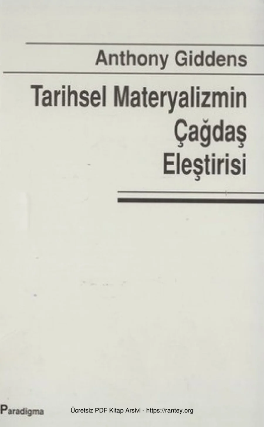 Tarihsel Materyalizmin Çağdaş Eleştirisi kapak görseli