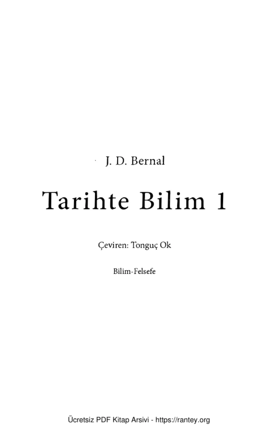 Tarihte Bilim Cilt 1 kapak görseli