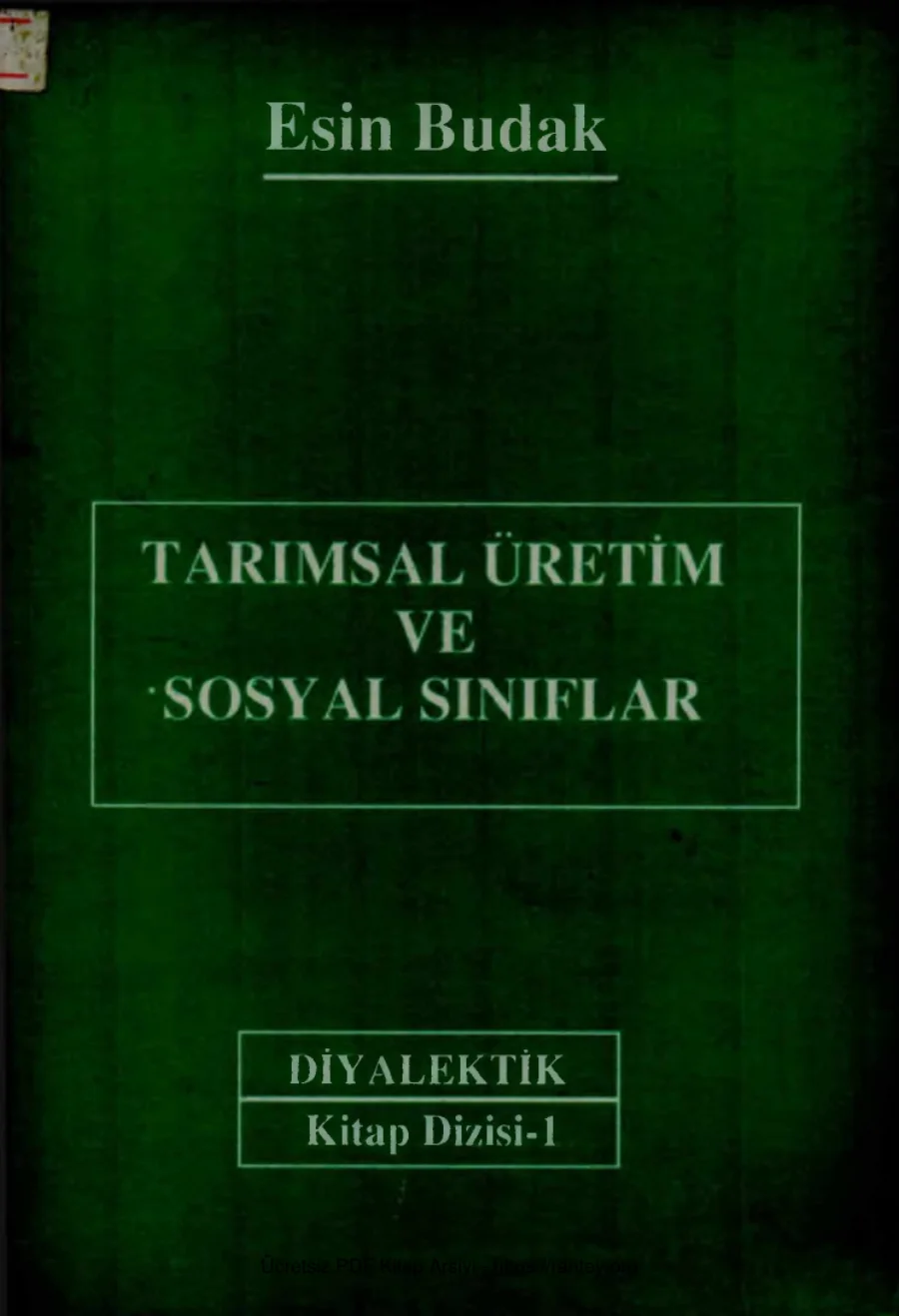 Tarımsal Üretim ve Sosyal Sınıflar kapak görseli