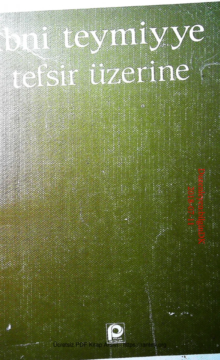 Tefsir Uzerine kapak görseli