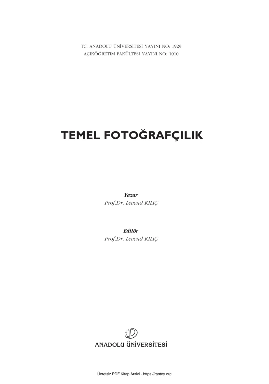 TemelFotoğrafçılık2009 FOT101U kapak görseli