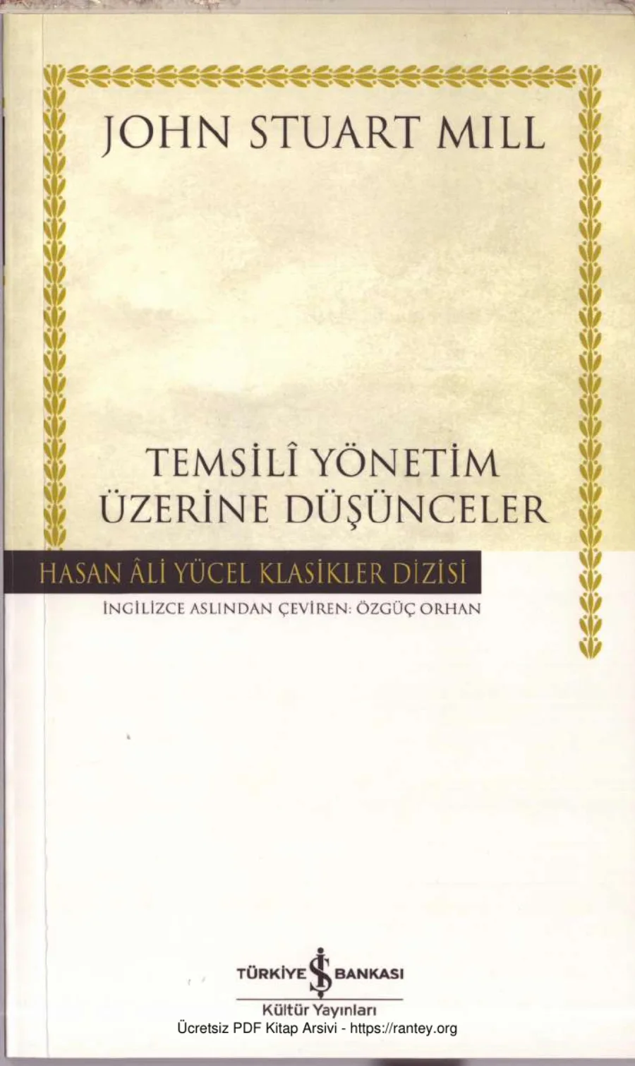 Temsili Yönetim Üzerine Düşünceler kapak görseli