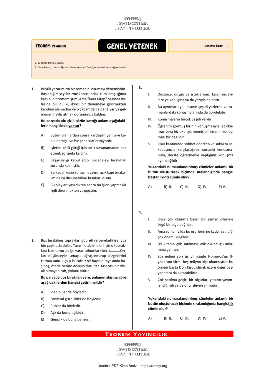 Teorem 2014 1 Deneme GyGk kapak görseli