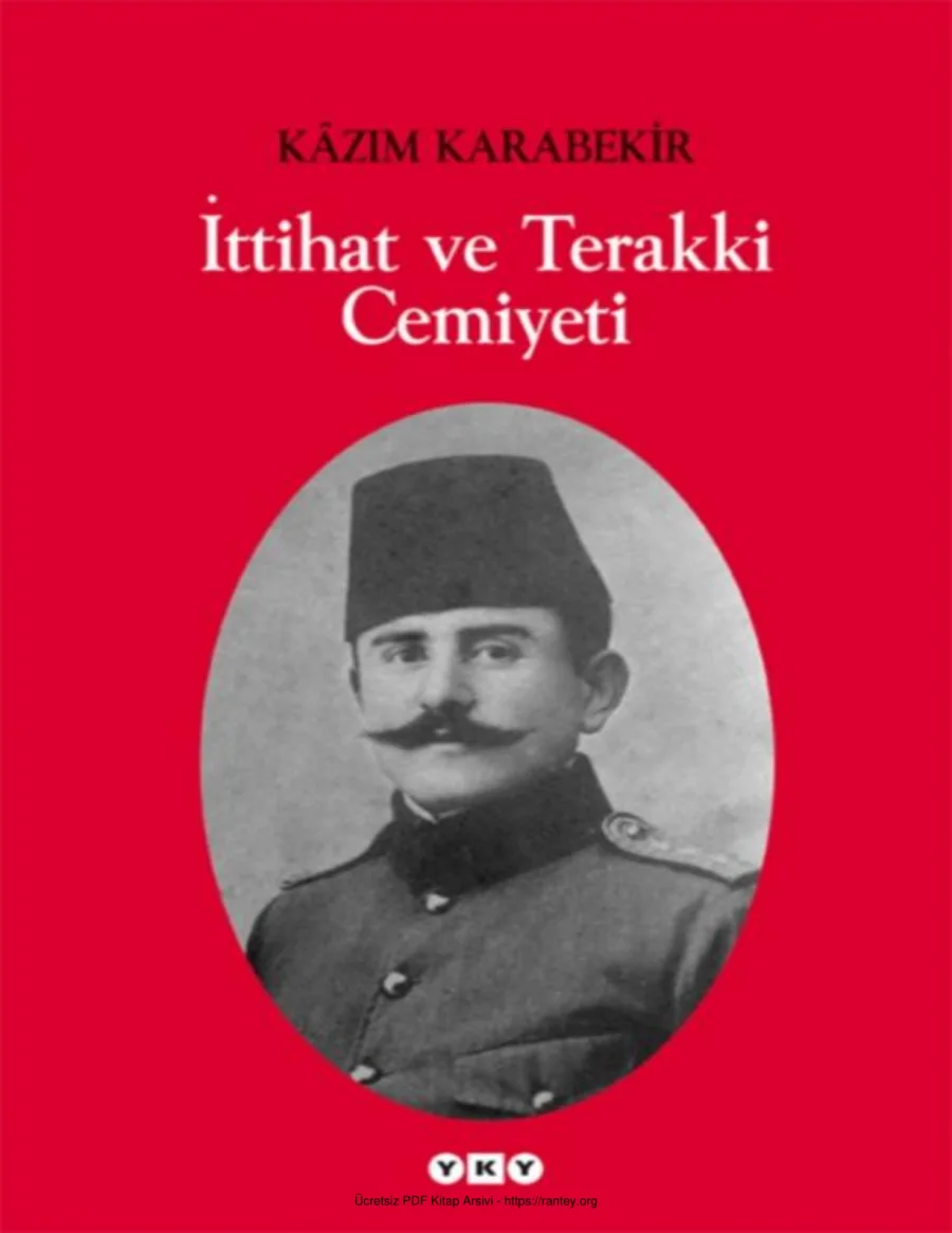 Terakki Cemiyeti Kazım Karabekir kapak görseli