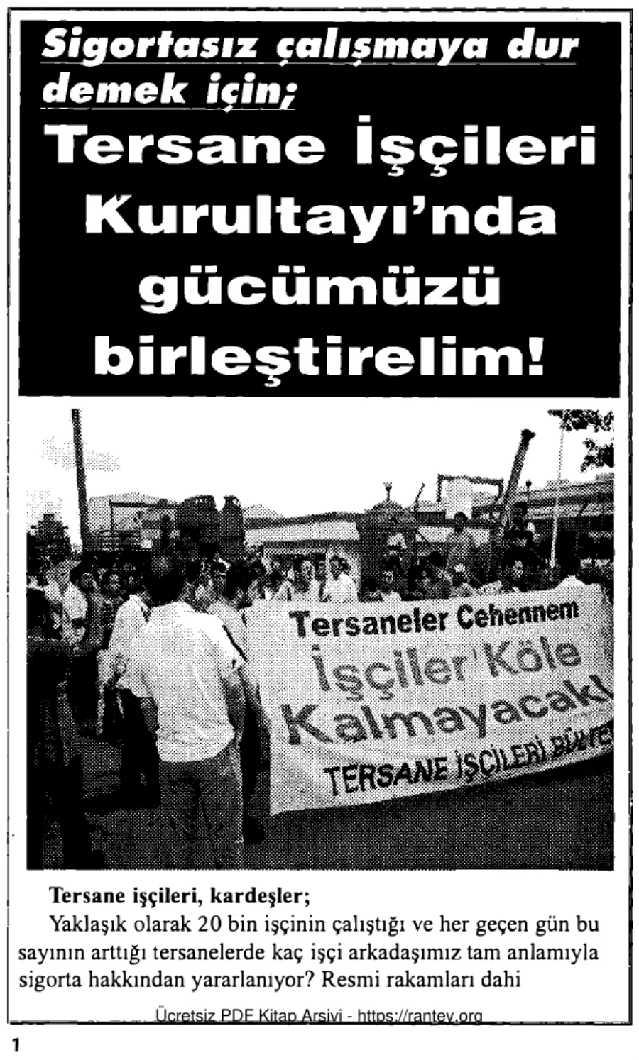 Tersane Sigorta Broşürü kapak görseli