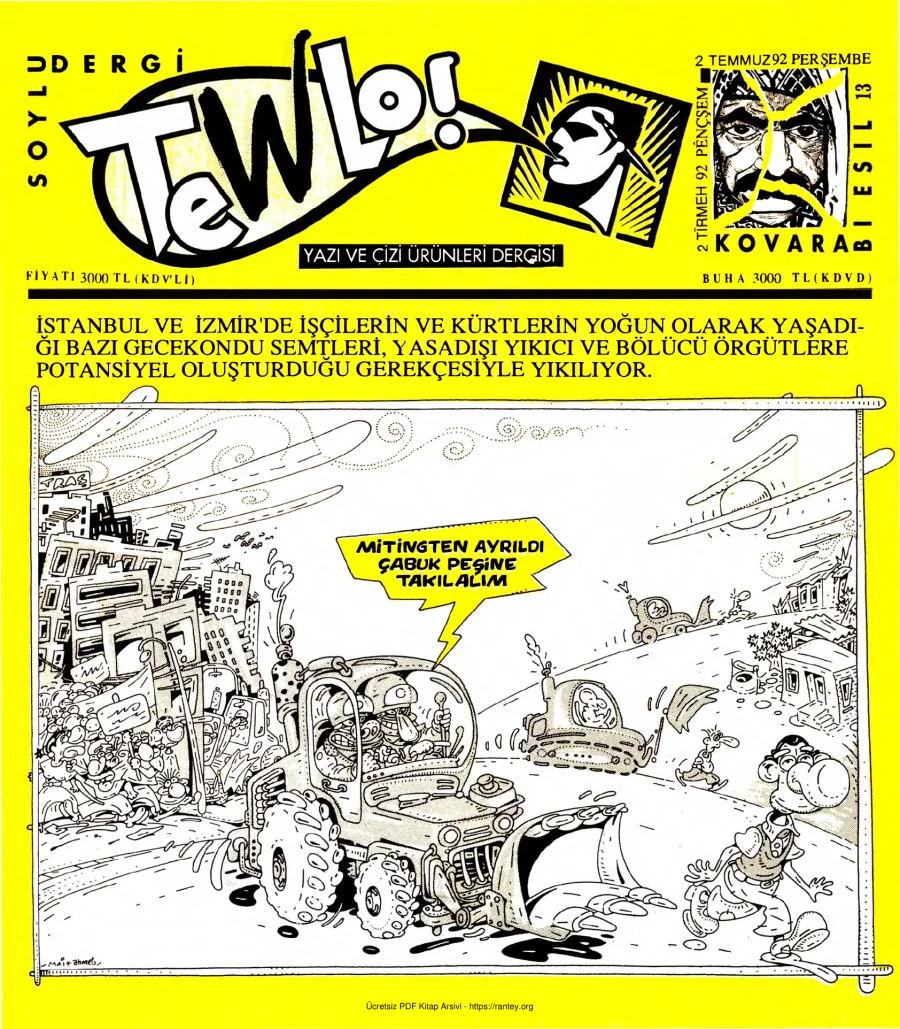 Tewlo Sayı 013 kapak görseli