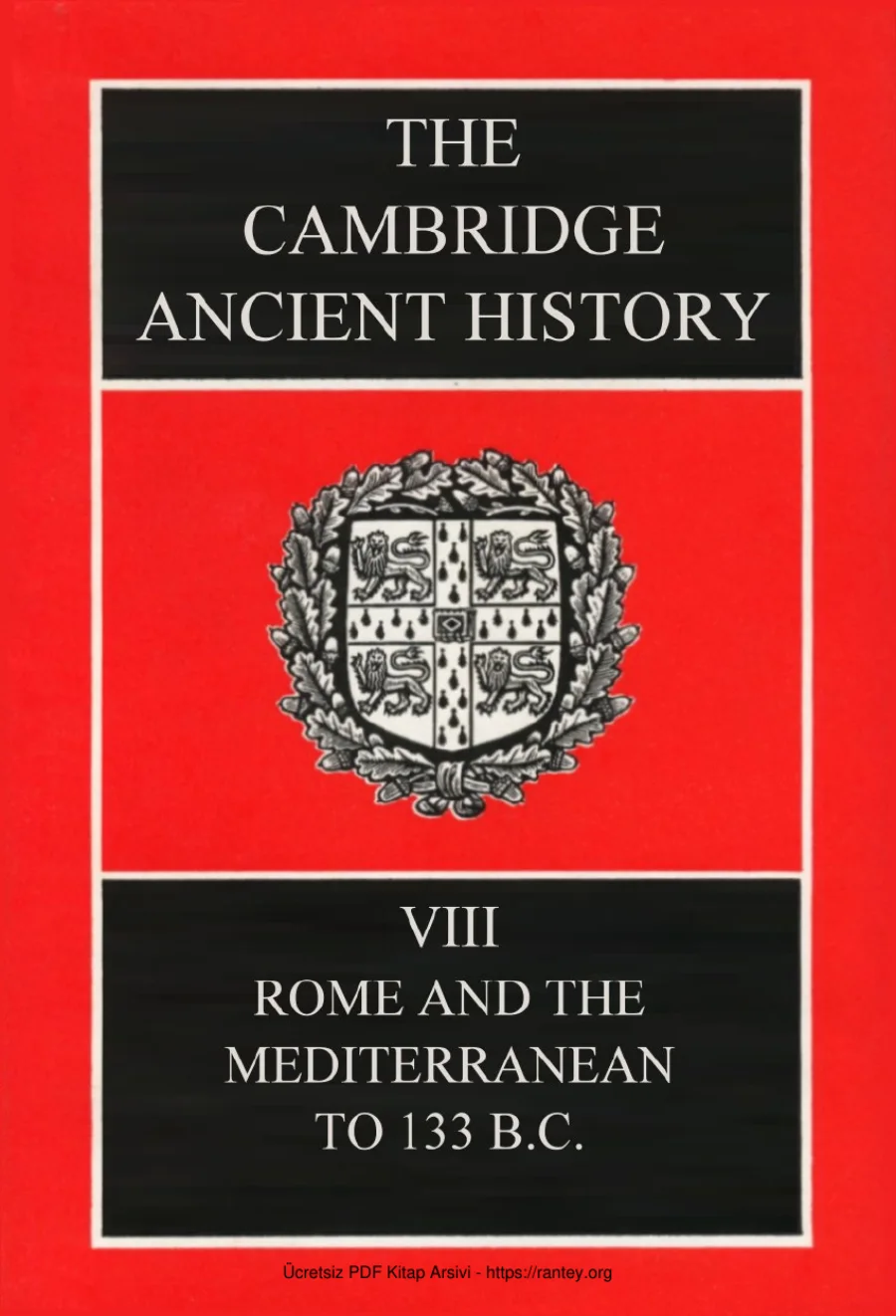 The Cambridge Ancient History Volume 8: Rome and the Mediterranean to 133 BC kapak görseli