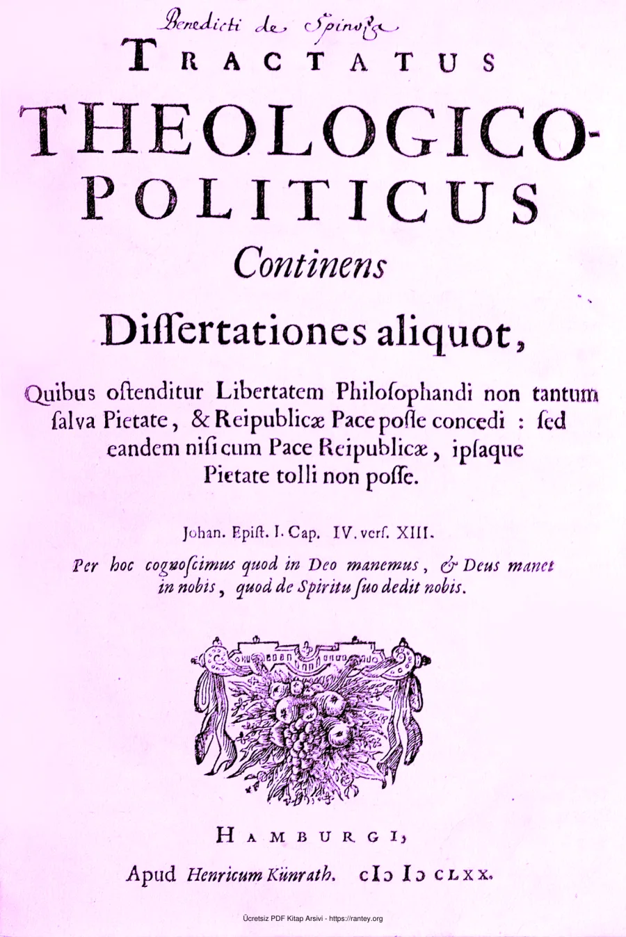 Theologicai Political Treatise kapak görseli