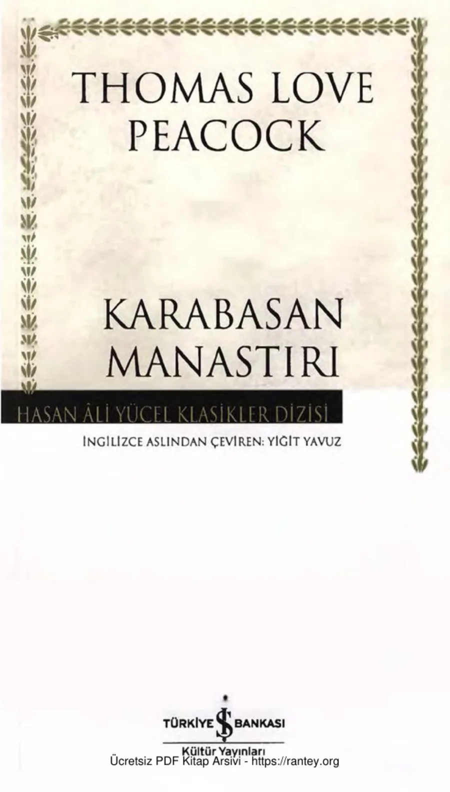 Thomas Love Peacock Karabasan Manastırı kapak görseli