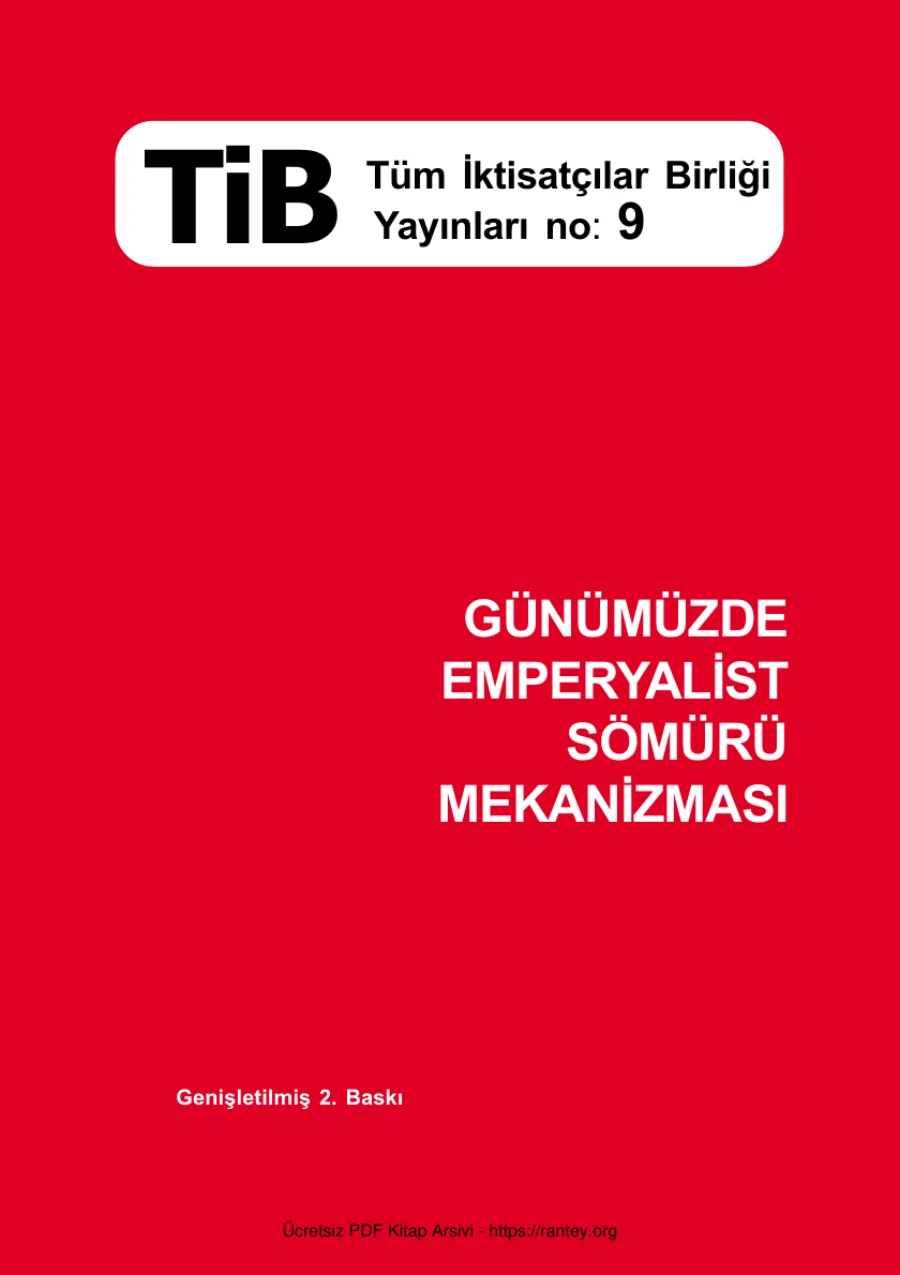 TİB Günümüzde Emperyalist Sömürü Mekanizması kapak görseli
